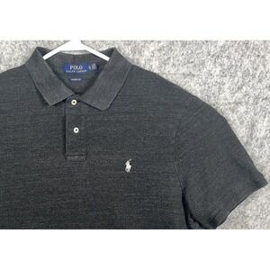 Polo Ralph Lauren Shirt Men's XL TTG Custom Slim Fit Dark Gray Short Sleeve